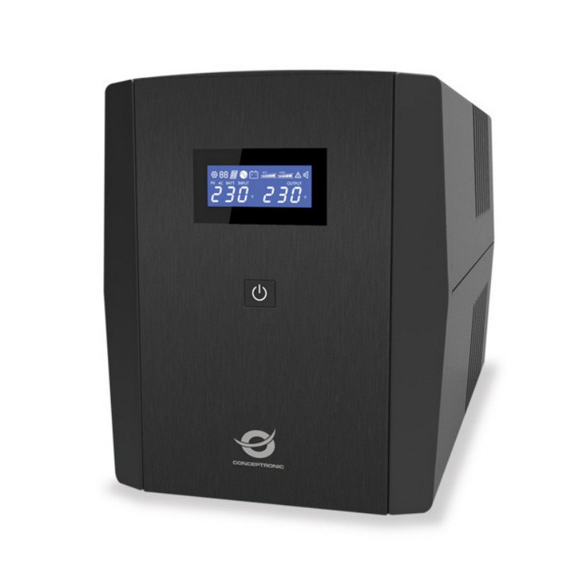 Conceptronic UPS Zeus 1200VA SAI para Hogar y Oficina con Protección Eléctrica