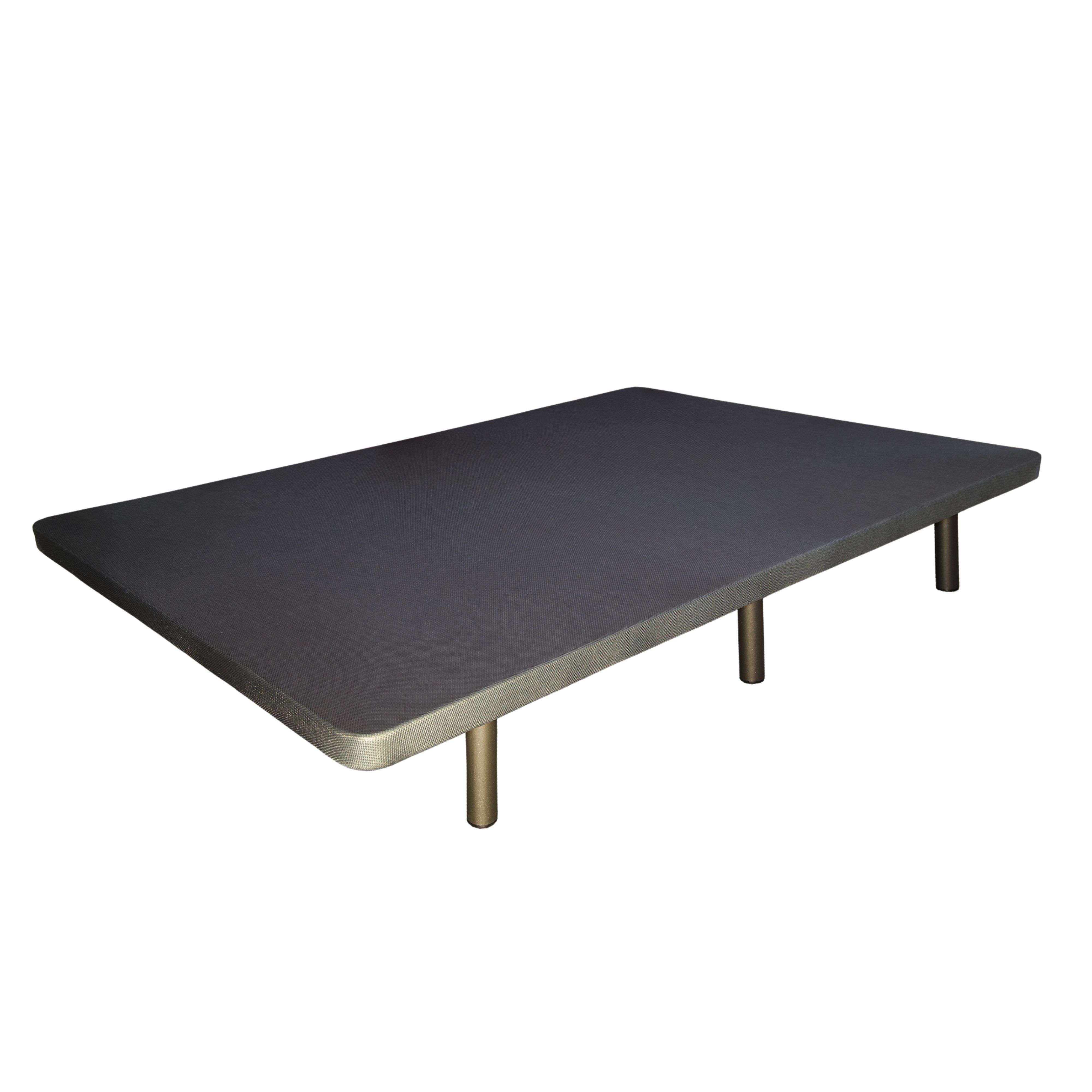 Miroytengo Base Tapizada 105x190 cm para Dormitorio 3D Estilo Contemporáneo en Color Gris Antracita con 5 Refuerzos Trasversales (CON 6 Patas)