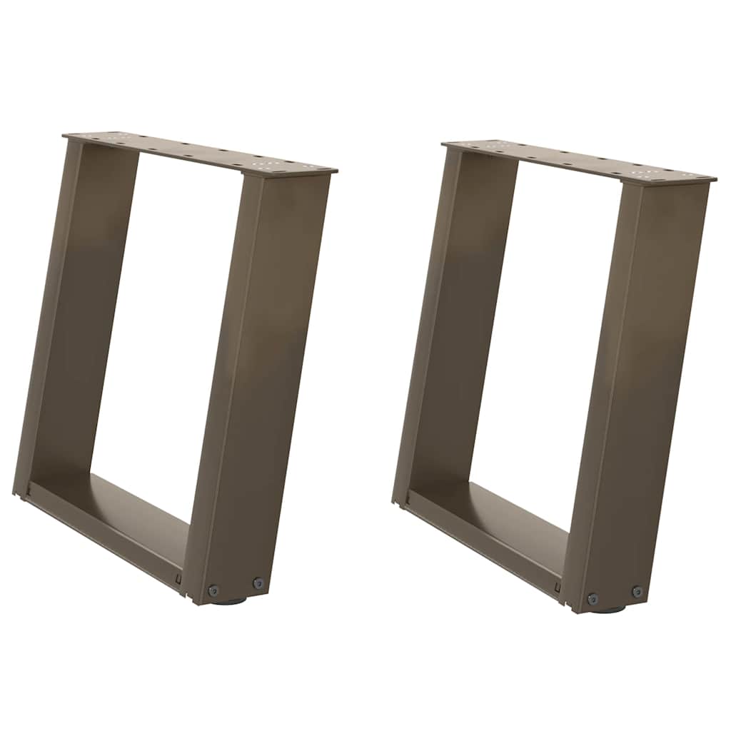 vidaXL Patas para mesa de centro en forma de U (2 unidades) 50 x (42-43) cm, acero