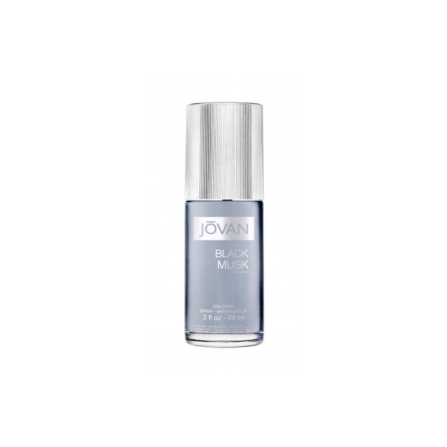 Jovan - Eau De Parfum Musk Black edc 88 ml para hombre, fragancia de larga duración ideal para todas las ocasiones, incluye neceser práctico