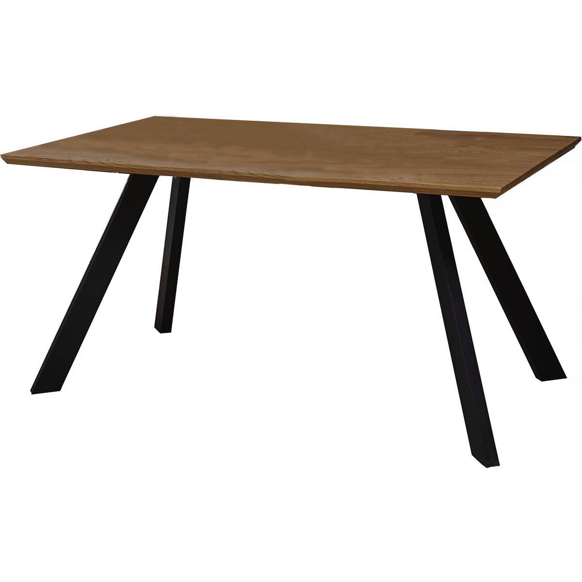 Habitat y Jardin - Mesa de Comedor "Manhattan" Roble / Negro - 160 x 90 x 75,5 cm