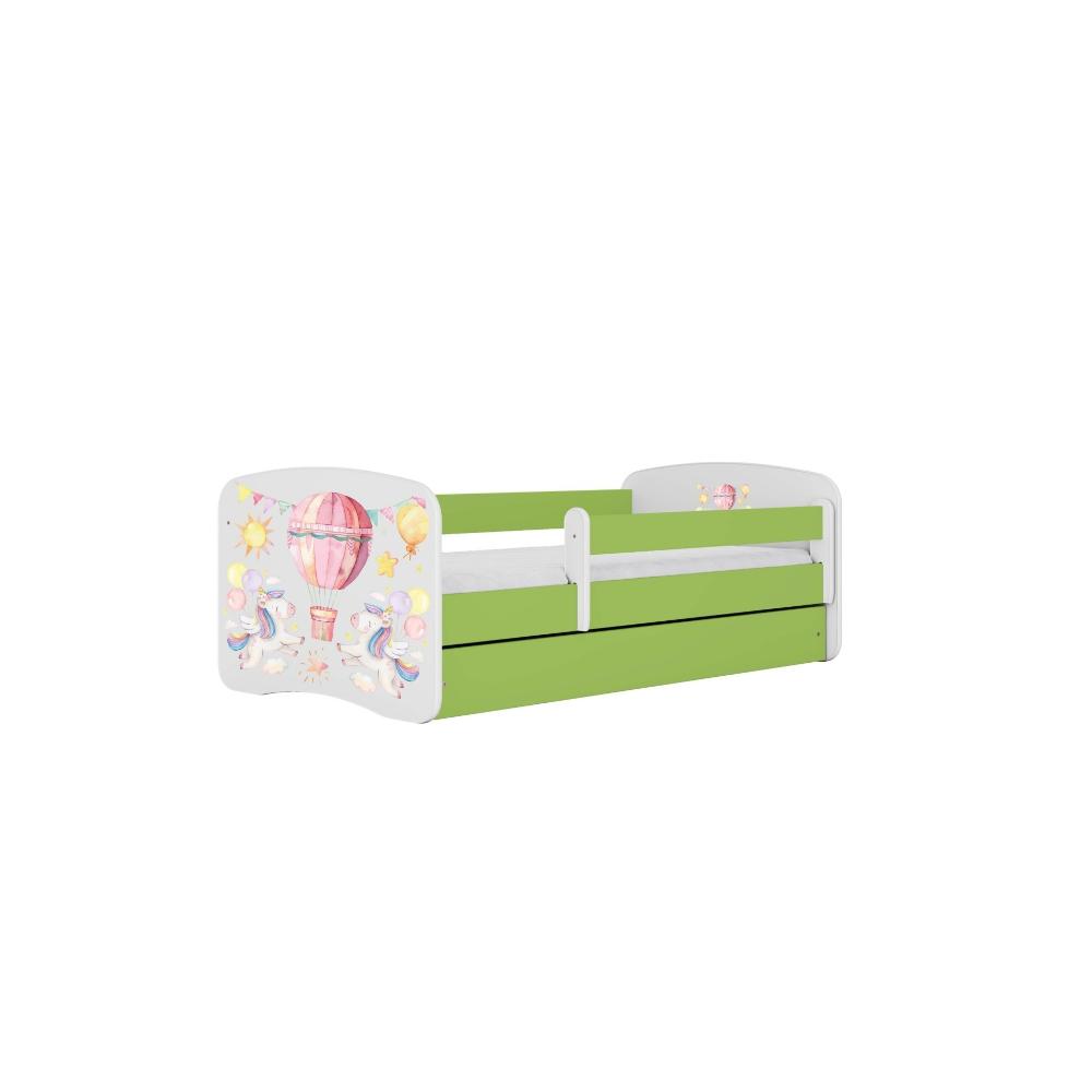 Cama 160 x 80 cm Kocot Kids com gaveta BabyDreams Balloon Green