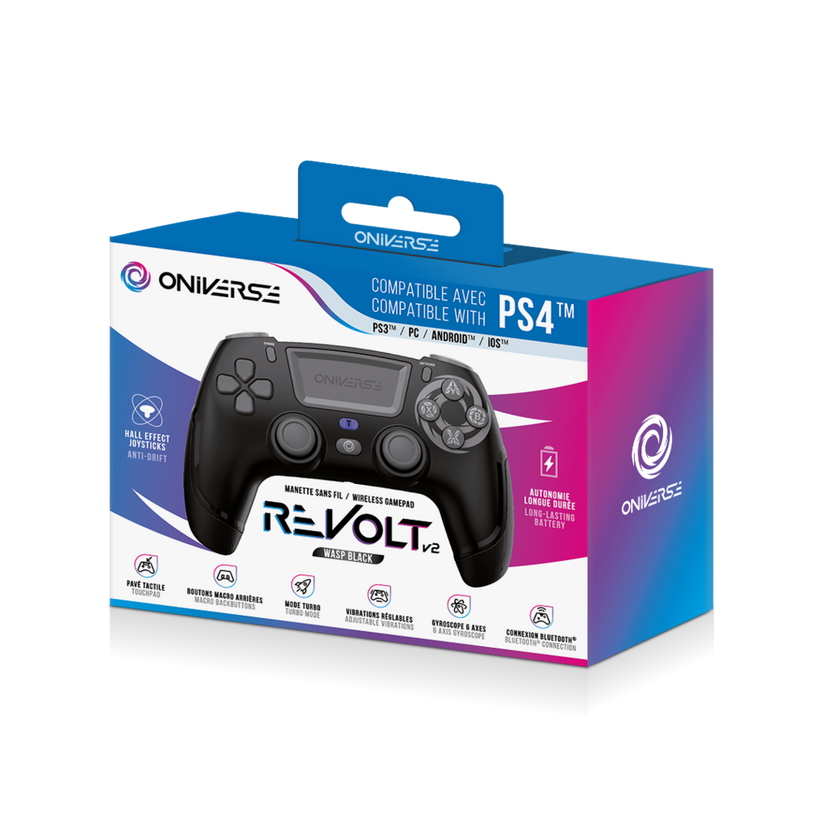 Oniverse - Wireless Revolt Bluetooth Controller Wasp Black V2 (Ps4 - Pc - Mobile)