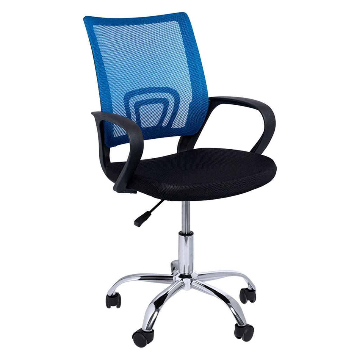 Regalos Miguel - Silla de Oficina Azul y Negra Midi Pro - Máxima Ergonomía - Ideal para Escritorio y Gaming