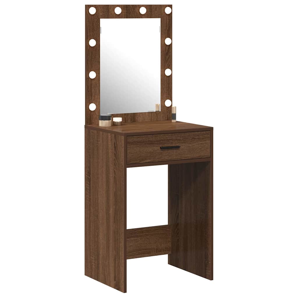 vidaXL Mesa Tocador Roble Marrón 50 x 41 x 135 cm Madera de ingeniería