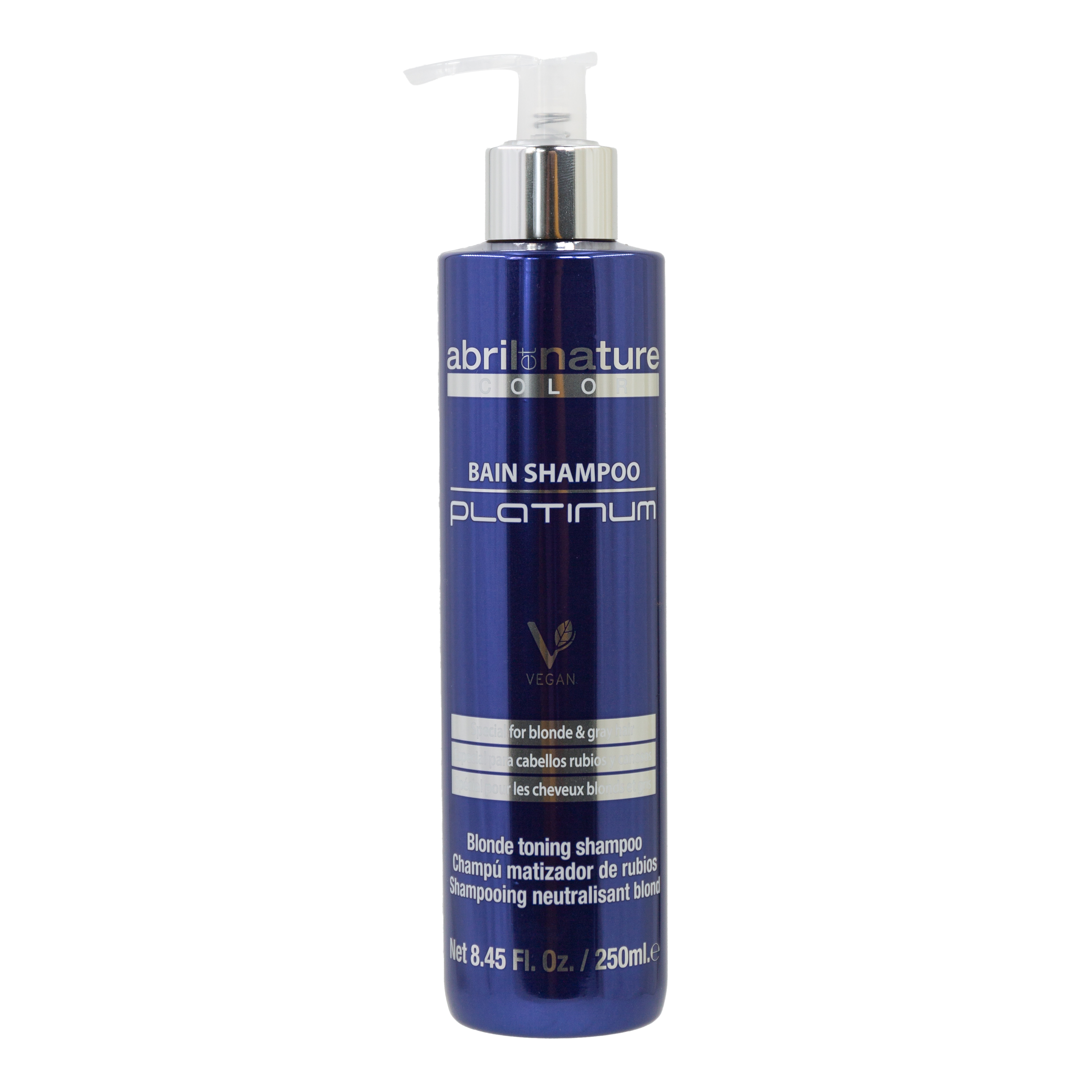 Champú Platinum matizador para cabello rubio y canas. Anti-amarillos abril et nature Cosmética Capilar