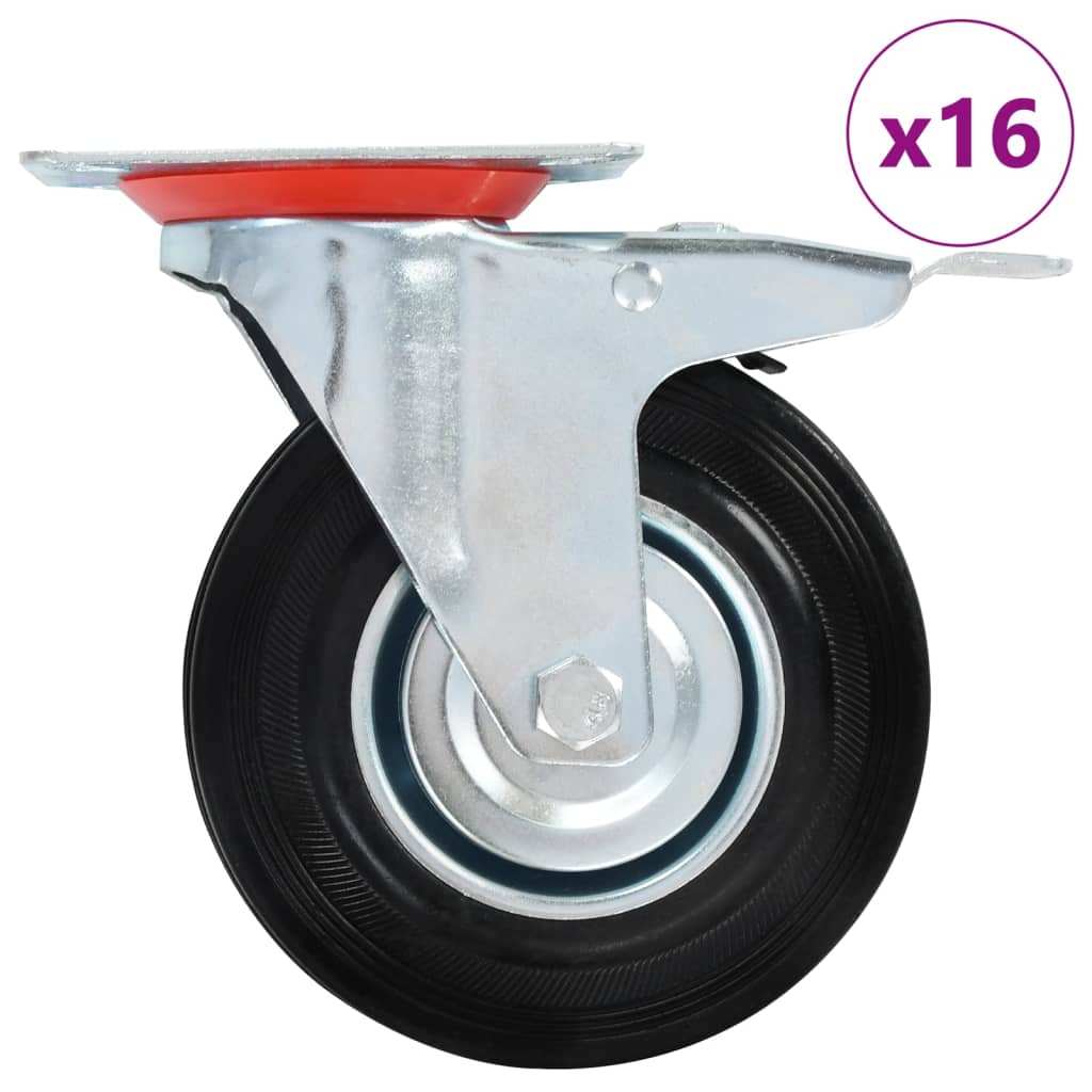 vidaXL Ruedas Giratorias con Frenos Dobles con Diámetro 125mm Materiales Cantidad 4 unidades,  8 unidades,  12 unidades y mas