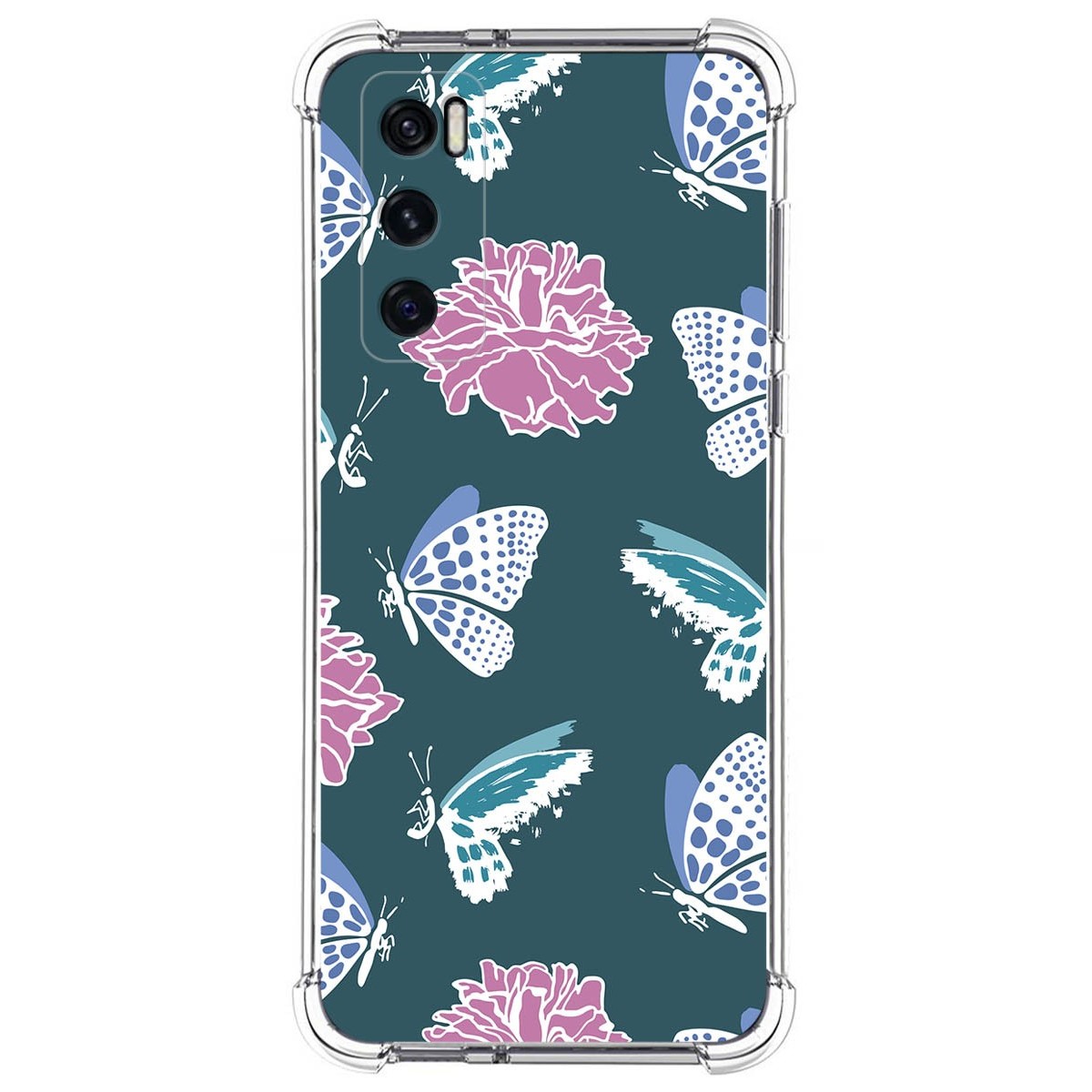 Funda Silicona Antigolpes para Vivo Y70 diseño Flores 10 Dibujos