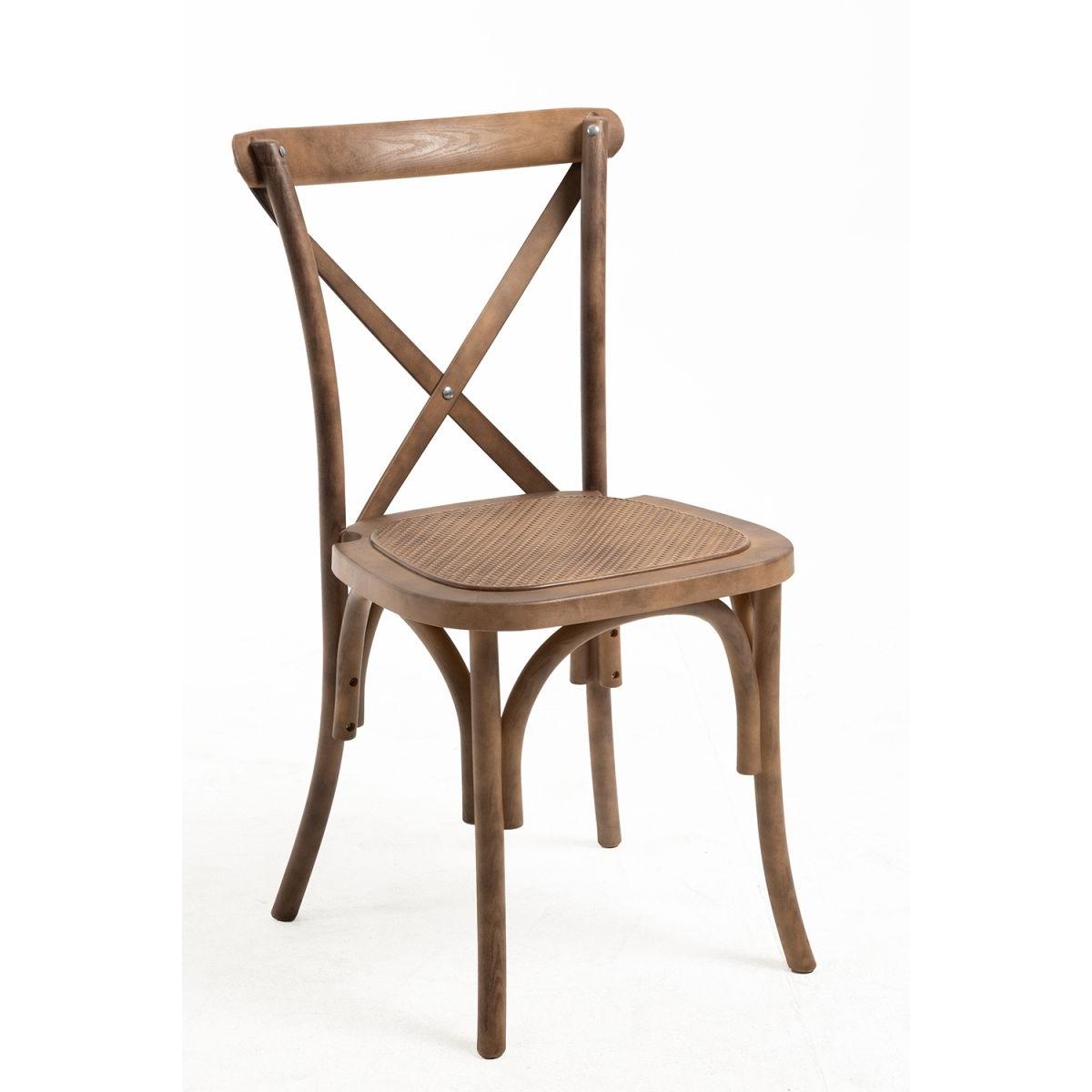 Regalos Miguel - Sillas Comedor - Pack 4 Sillas Altea Polipropileno efecto Rattan y Madera - Roble Claro