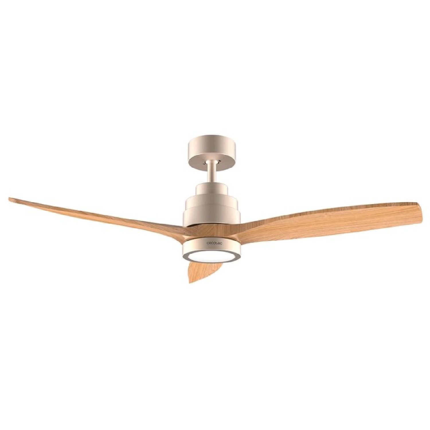 Cecotec Ventilador de Techo con Luz EnergySilence Aero 5295 GoldWhite 35W con motor DC y 52” con luz LED de 18W