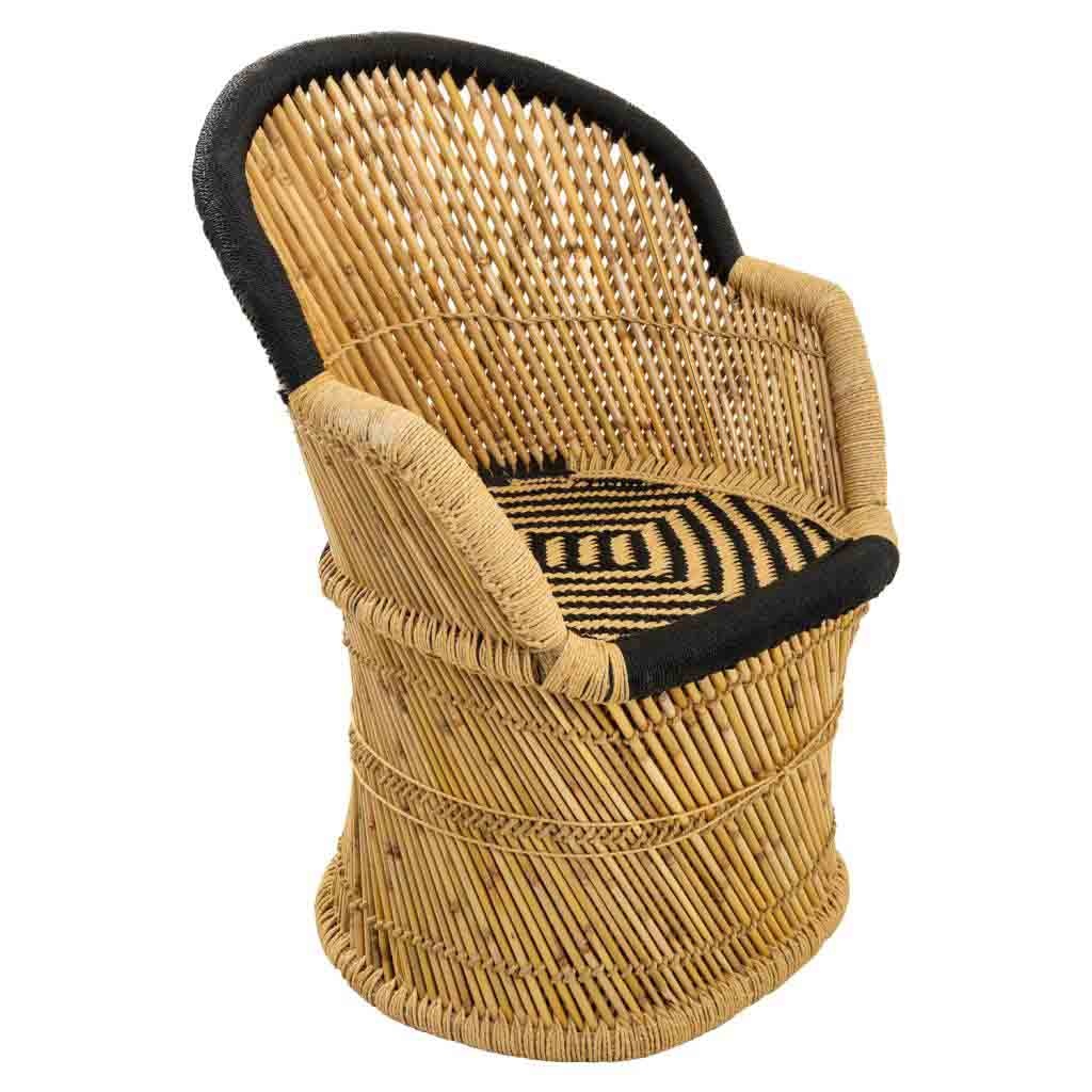 Wonderlust Deco - Sillón de bambú con brazos marrón 63x46x89 Multicolor 63x46x89h cm
