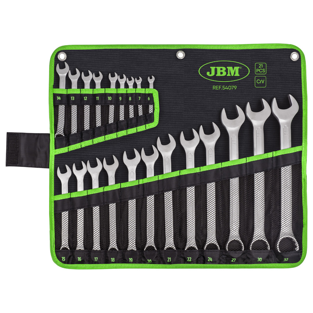 JBM 54079 SET DE 21 LLAVES COMBINADAS