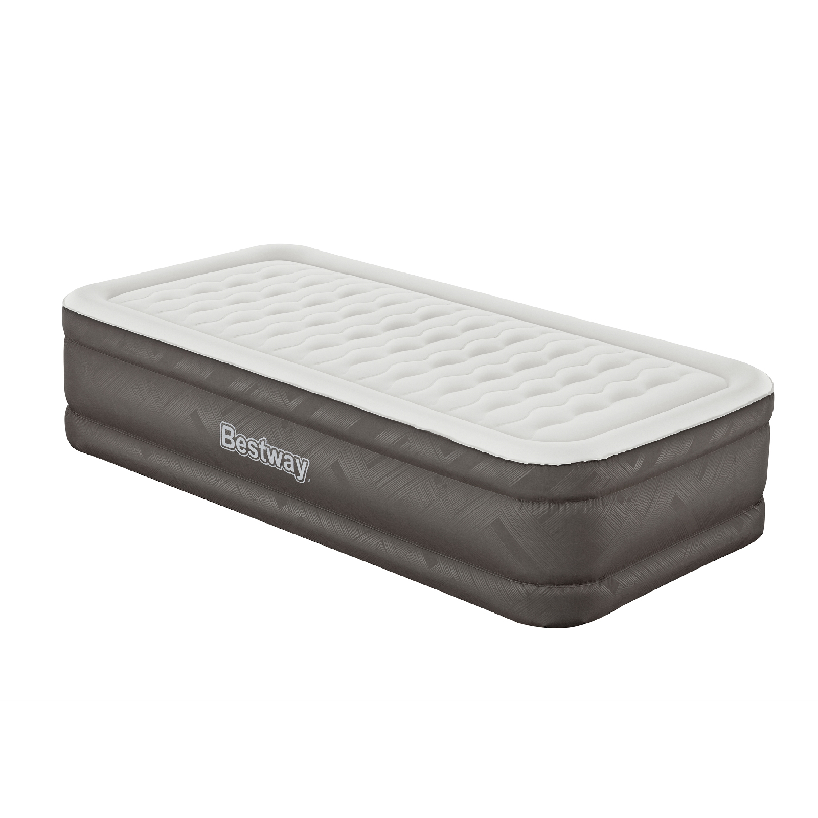 Bestway Colchón Hinchable de Aire Bestway Tough Guard 191x97x46cm Bomba Integrada | Soporta 180 Kg | Tamaño Twin | Bolsa Almacenamiento