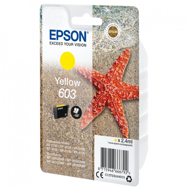 Original epson 603 yellow ink cartridge