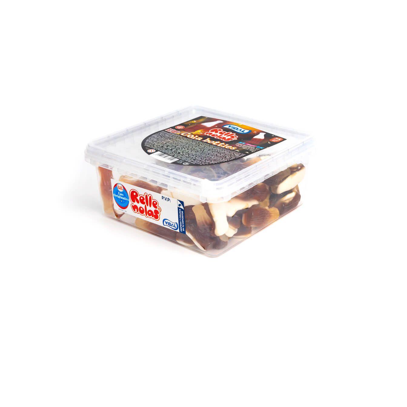 Gominolas de Vidal Rellenas en bandeja de 75 unidades - Unión de texturas que te dejará un dulce sabor en la boca y ganas de repetir - Diferentes modelos a elegir, besos, fresas, calaveras, ojos, moras... Chuches sin gluten y sin grasa