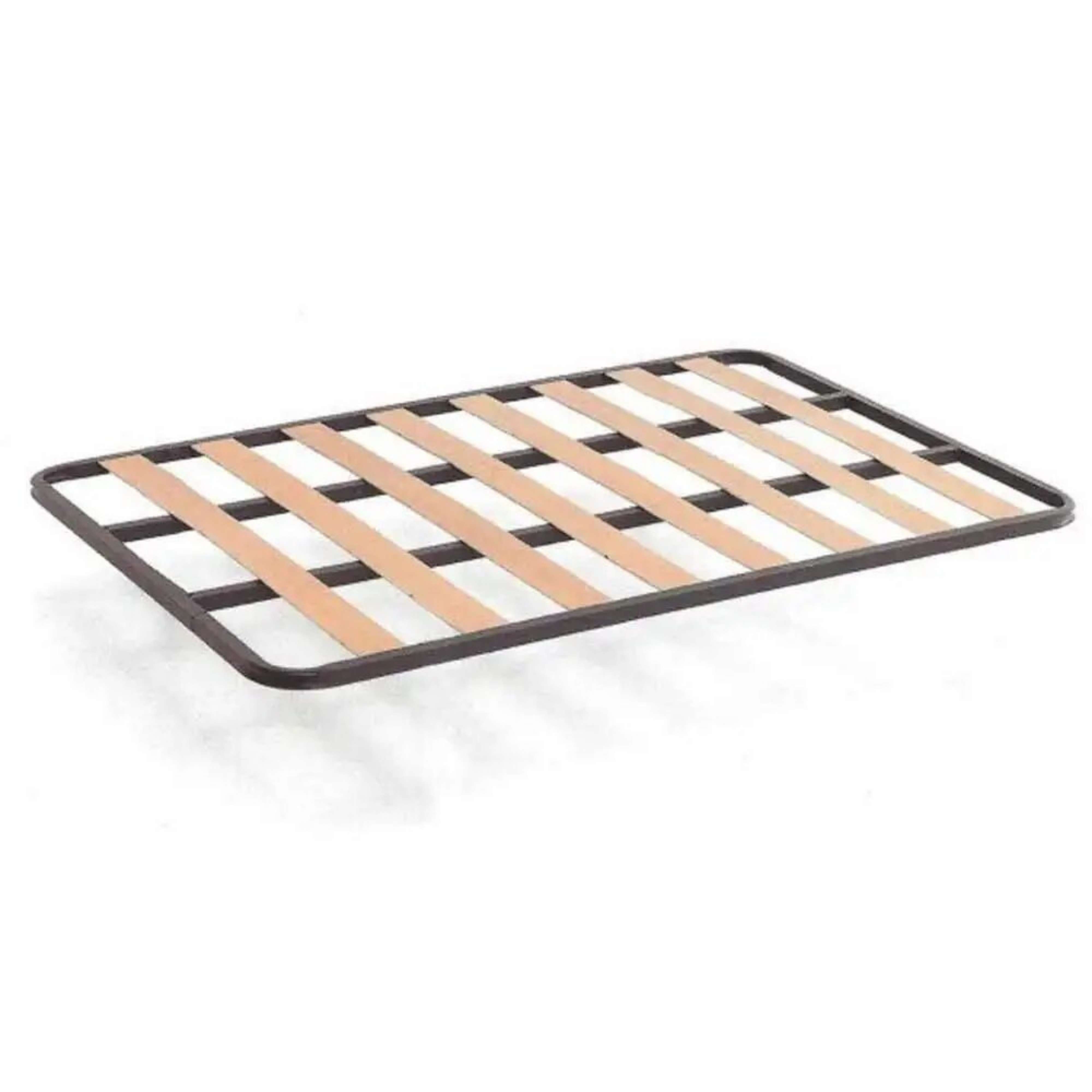 Miroytengo Somier 135x180 cm de Tubo acerado 30x30 mm con Refuerzo Central láminas de chopo (Sin Patas)