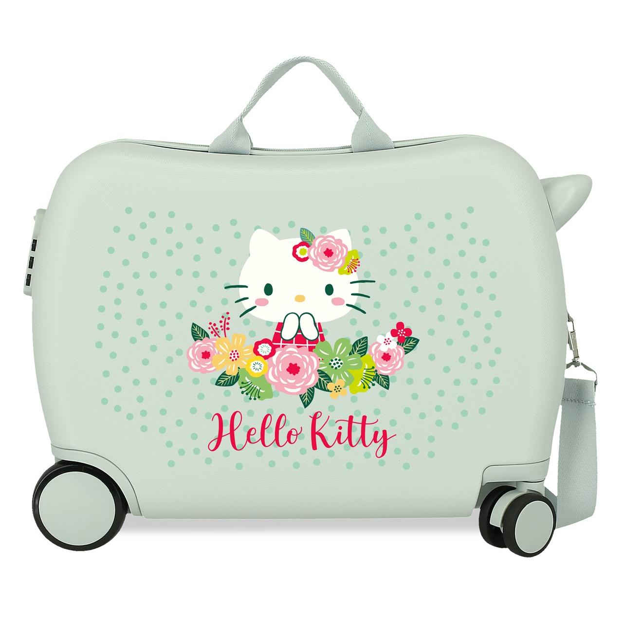 Maleta infantil Hello kitty Floral kitty menta 38x20x50 cm