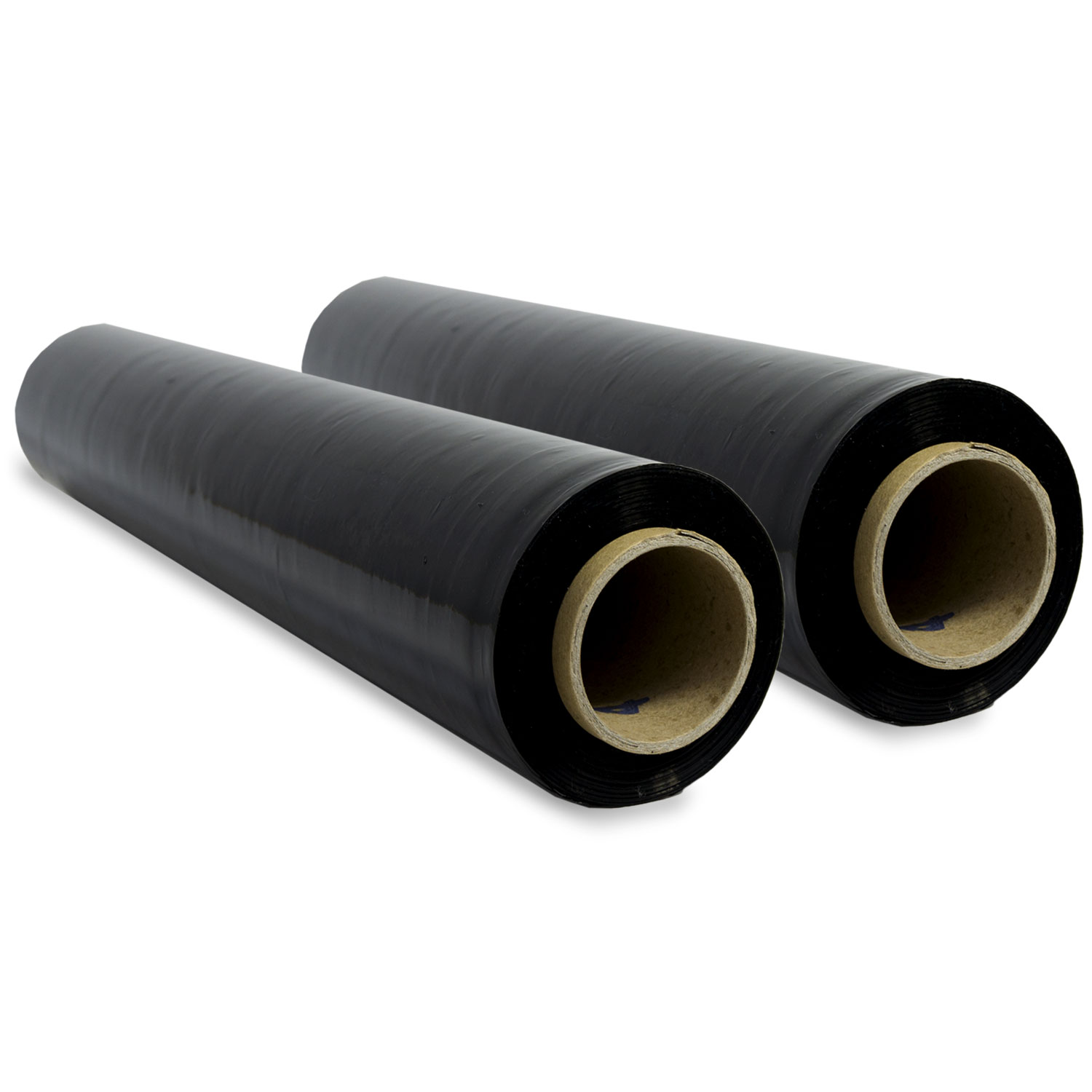 Film de Embalaje Elástico, Film de Plástico Negro para Embalar, Rollo de Plástico Protector de Envíos y Mudanzas, Rollo de 50cm y hasta 400 m Estirables - Ofituria (2 unidades)