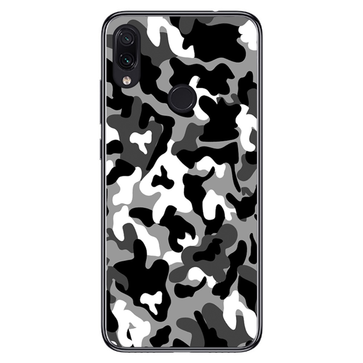 Tumundosmartphone FUNDA de GEL TPU para Xiaomi Redmi Note 7 diseño Snow Camuflaje Dibujos
