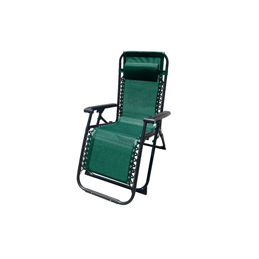 Marbueno Tumbona Plegable Acero Cojin Jardin y Piscina 90X66X108 Gravedad Cero Verde MARBUENO SUMMER