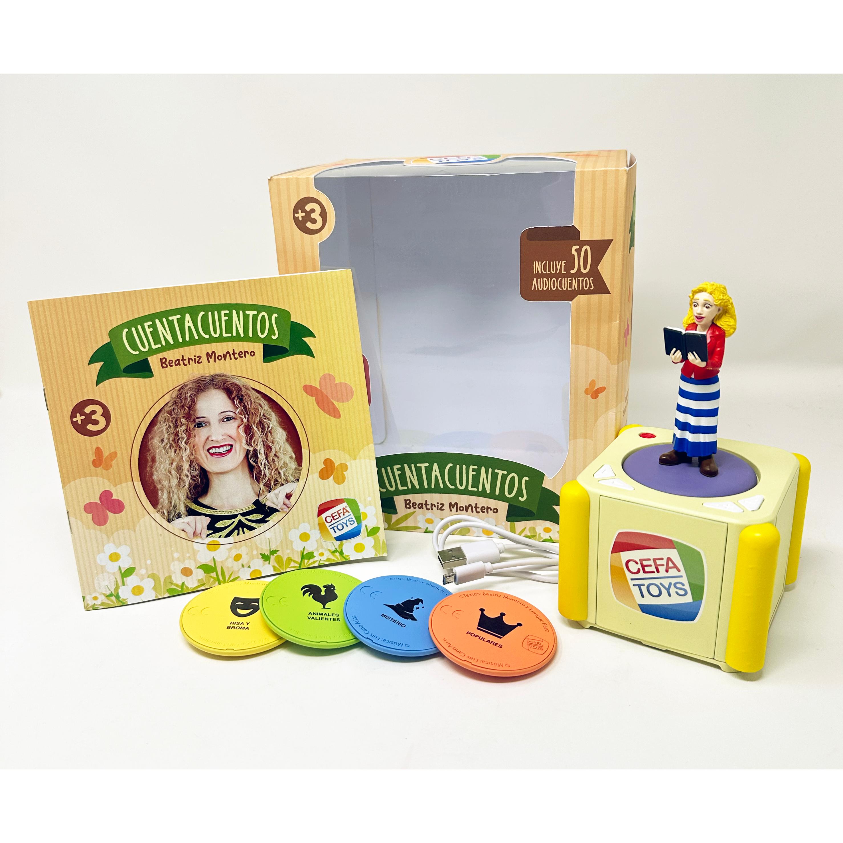 Cefatoys Cuenta Cuentos Beatriz Montero - Audiocuento con 4h 50min de Contenido de Cuentos Populares - Juguete Educativo