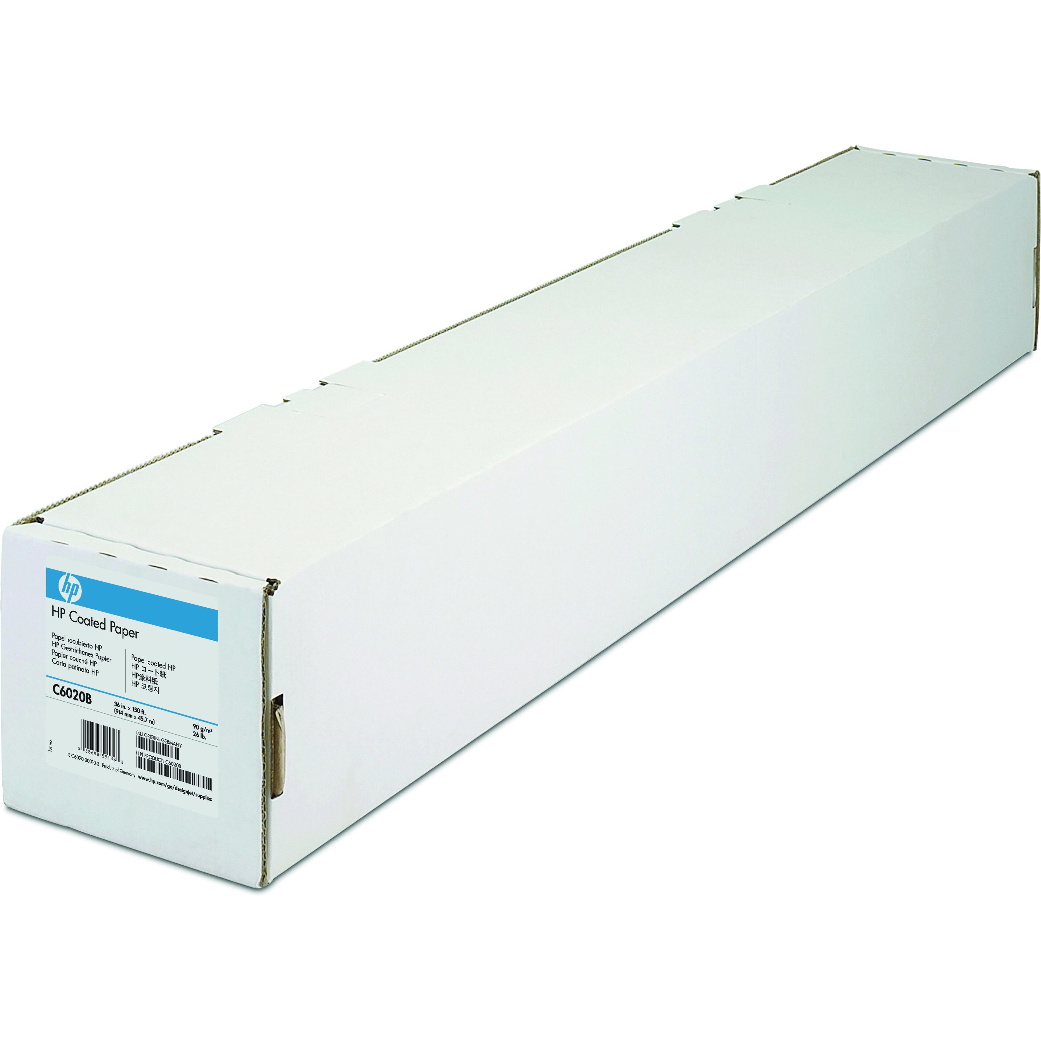HP Papel Couche (Recubierto) Rollo 36", 45m. x 914mm, 90g.