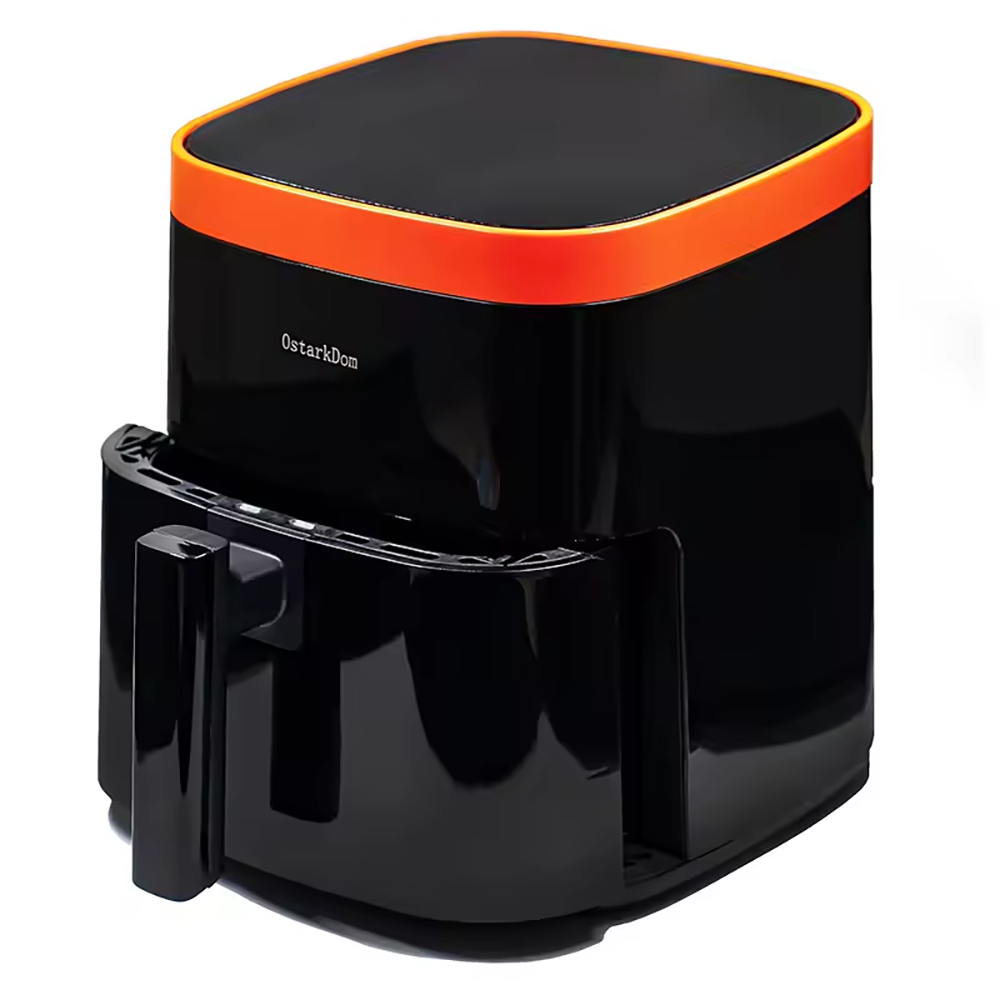 OstarkDom Freidora sin Aceite 5L, Freidora de aire caliente, 5 L, Panel táctil, 10 programas preestablecidos, Regulable hasta 200 ° C, Temporizador 60 minutos, Apagado automático, 1400W