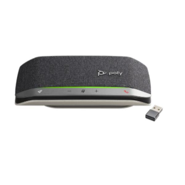 Poly – Altavoz manos libres personal e inteligente Bluetooth Poly Sync 20+ (Plantronics) - Adaptador Bluetooth USB-A -Conexión al celular a través de Bluetooth, conexión a PC/Mac mediante llave