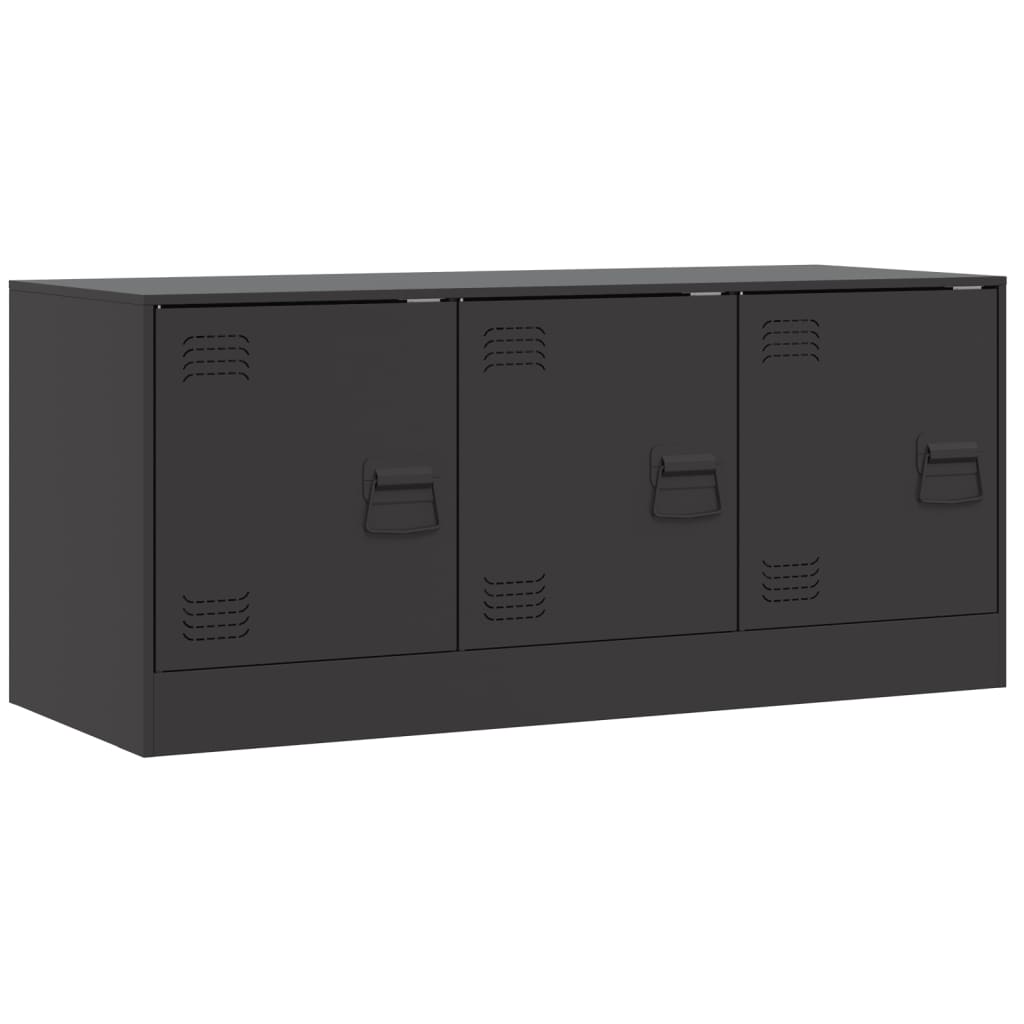 vidaXL Mueble para TV de acero negro 99x39x44 cm