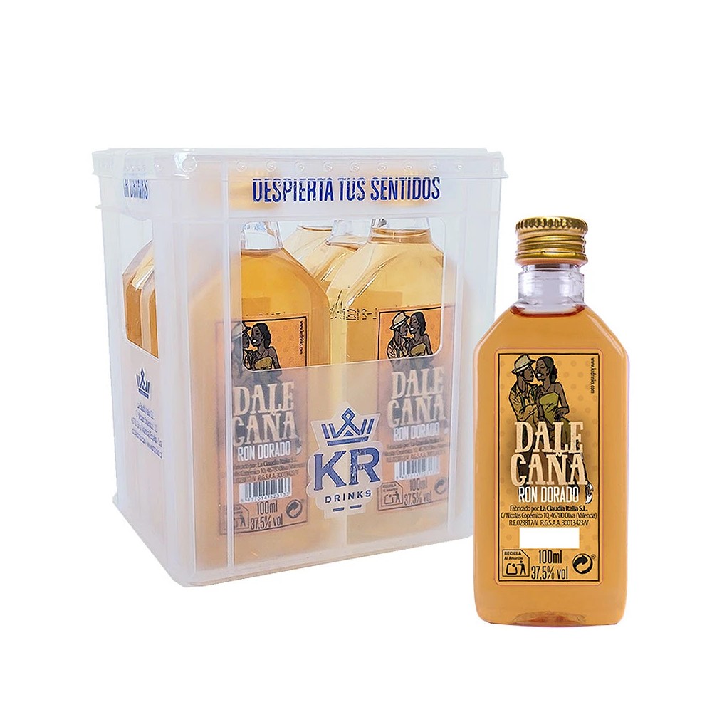 King Regal - Mini cajón Ron Dorado Dale Caña 8 botellas de 50ml KRDrinks 8437014523294