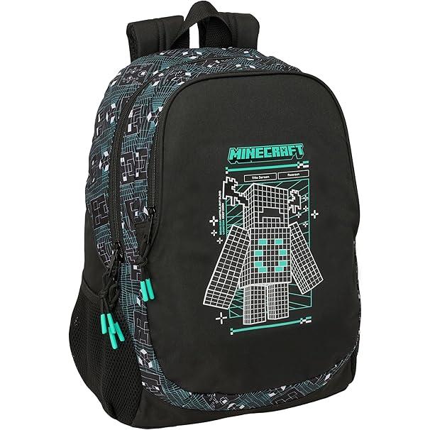 Mochila Escolar Infantil, MINECRAFT SCREEN – Ideal para Niños de Diferentes Edades, Cómoda y Versátil, Calidad y Resistencia, 32x16x44 cm