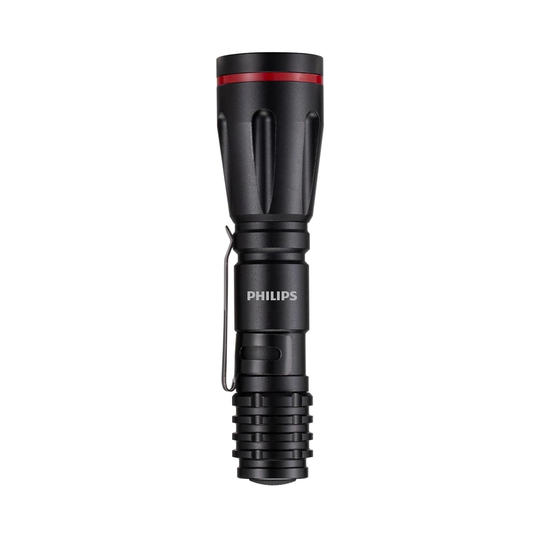 Philips SFL1000P/10 Linterna LED de Mano 70 Lúmenes, 1 Pila AA Incluida, IPX4, 2.5h Duración, Negro