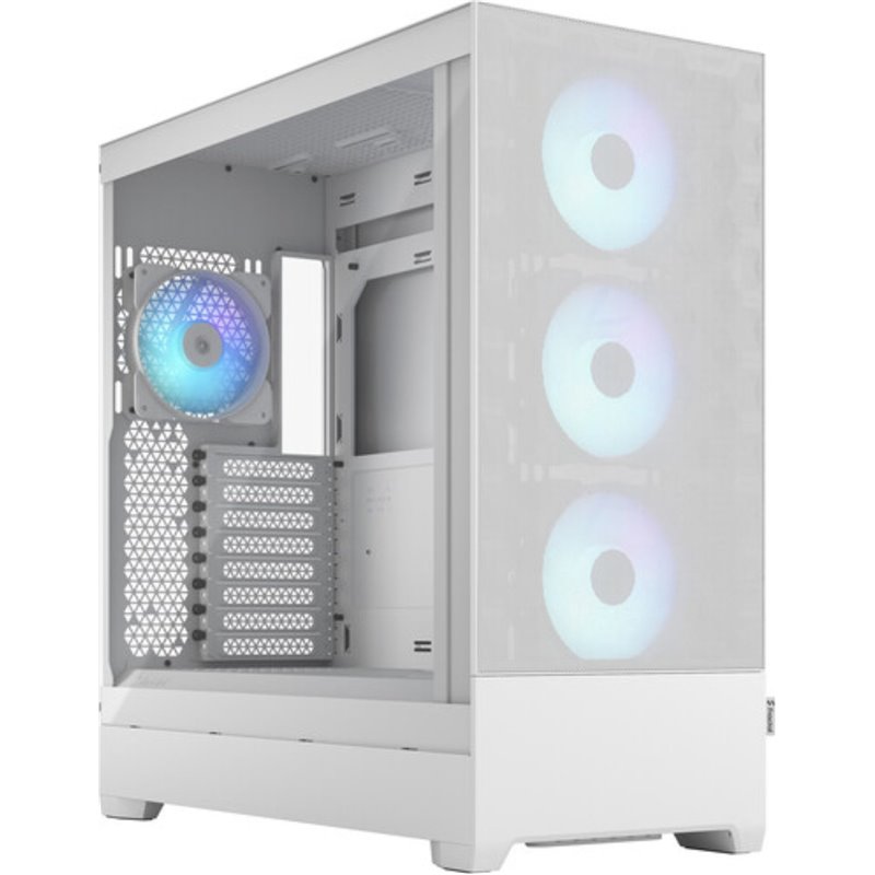 Caja para PC Fractal Design Pop XL Air de torre completa, vidrio templado blanco transparente