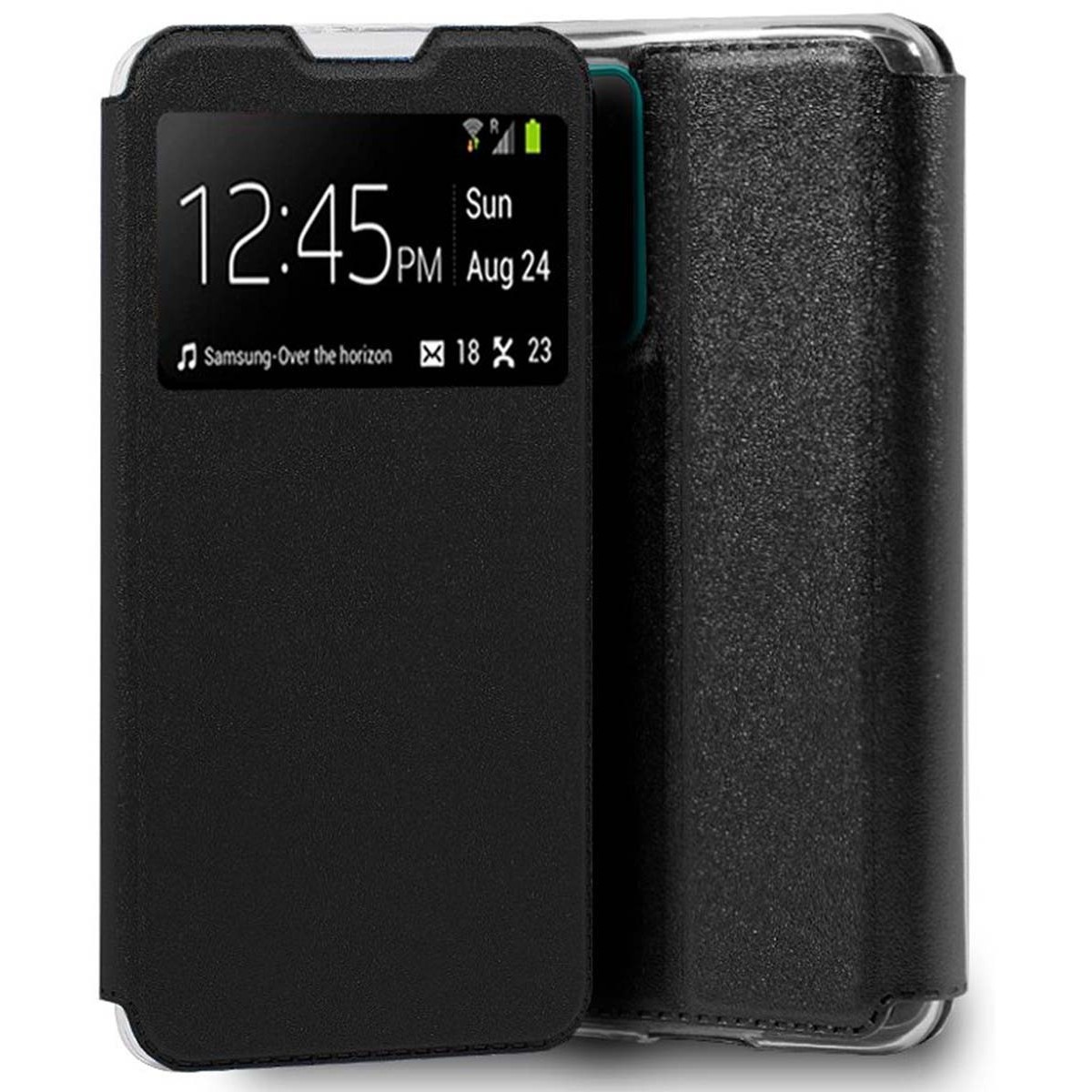 Tumundosmartphone Funda Libro Soporte con Ventana para Realme 7 5G Color Negra