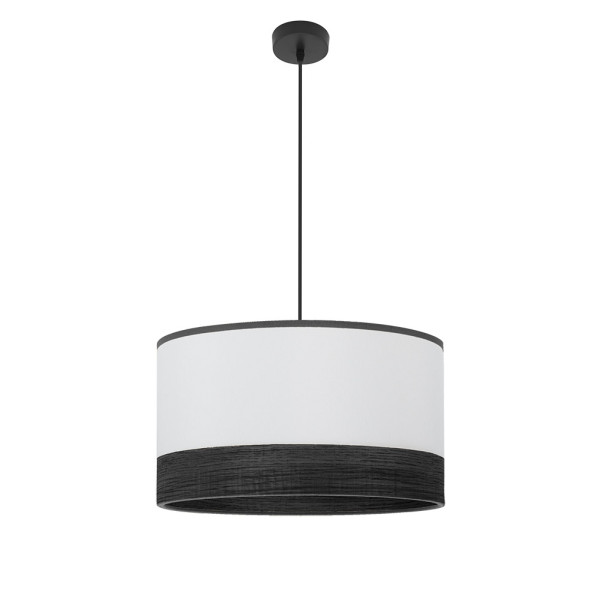 FABRILAMP Colgante Olga 1xe27 Negro/blanco-mad.negra Regx50x50 Cm