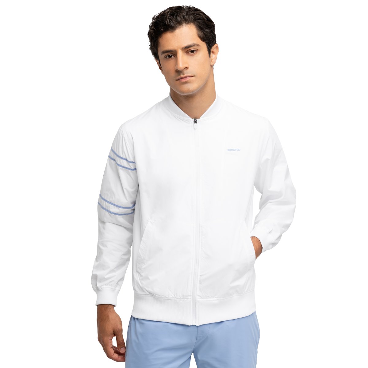 SIROKO - Chaqueta de Tenis Siroko Forehand White_