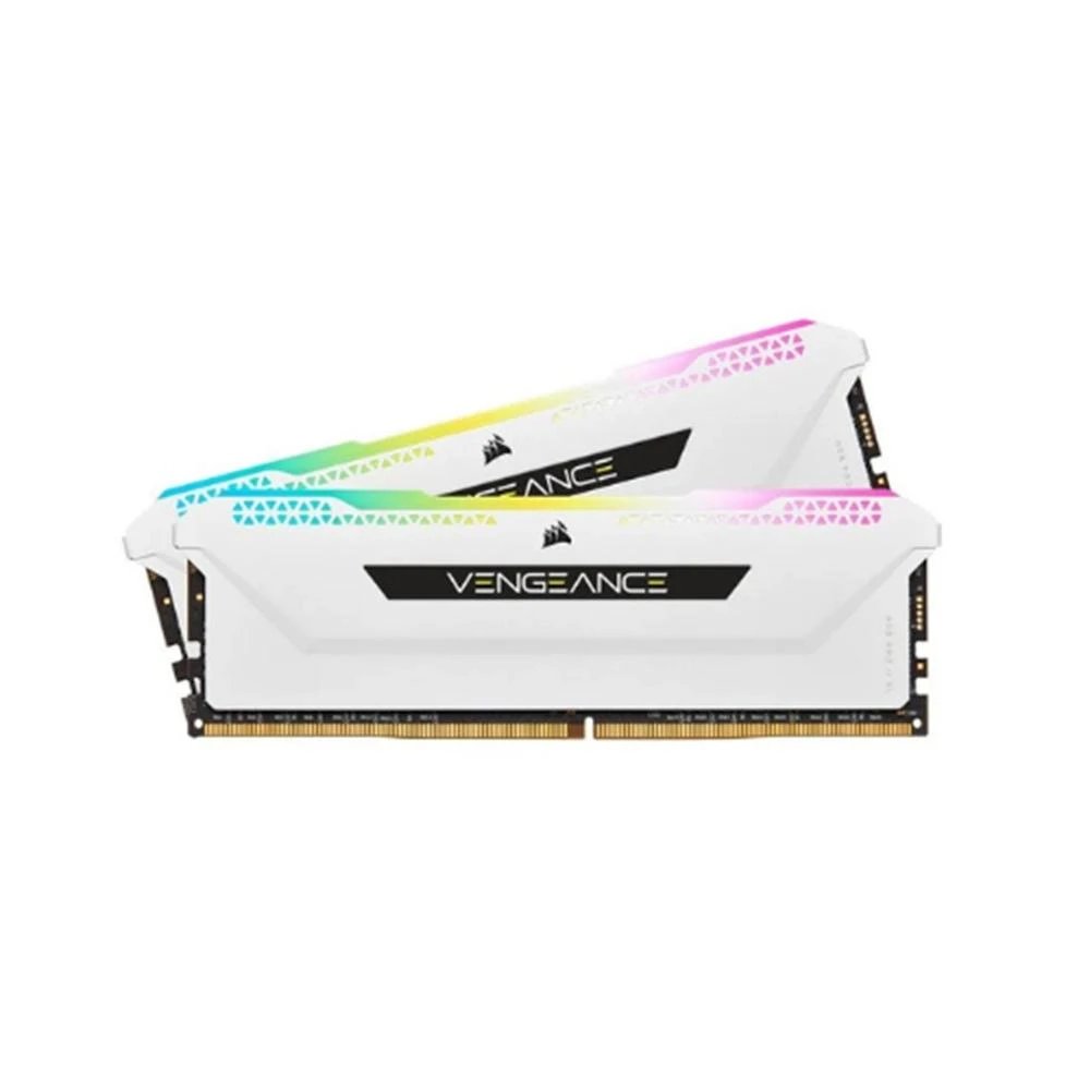 Corsair - Memoria RAM DDR4 VENGEANCE RGB PRO SL CMH16GX4M2E3200C16W de 16 GB (2×8 GB) a 3200 MHz con latencia CL16 y disipador de aluminio para PC gaming y estaciones de trabajo creativas