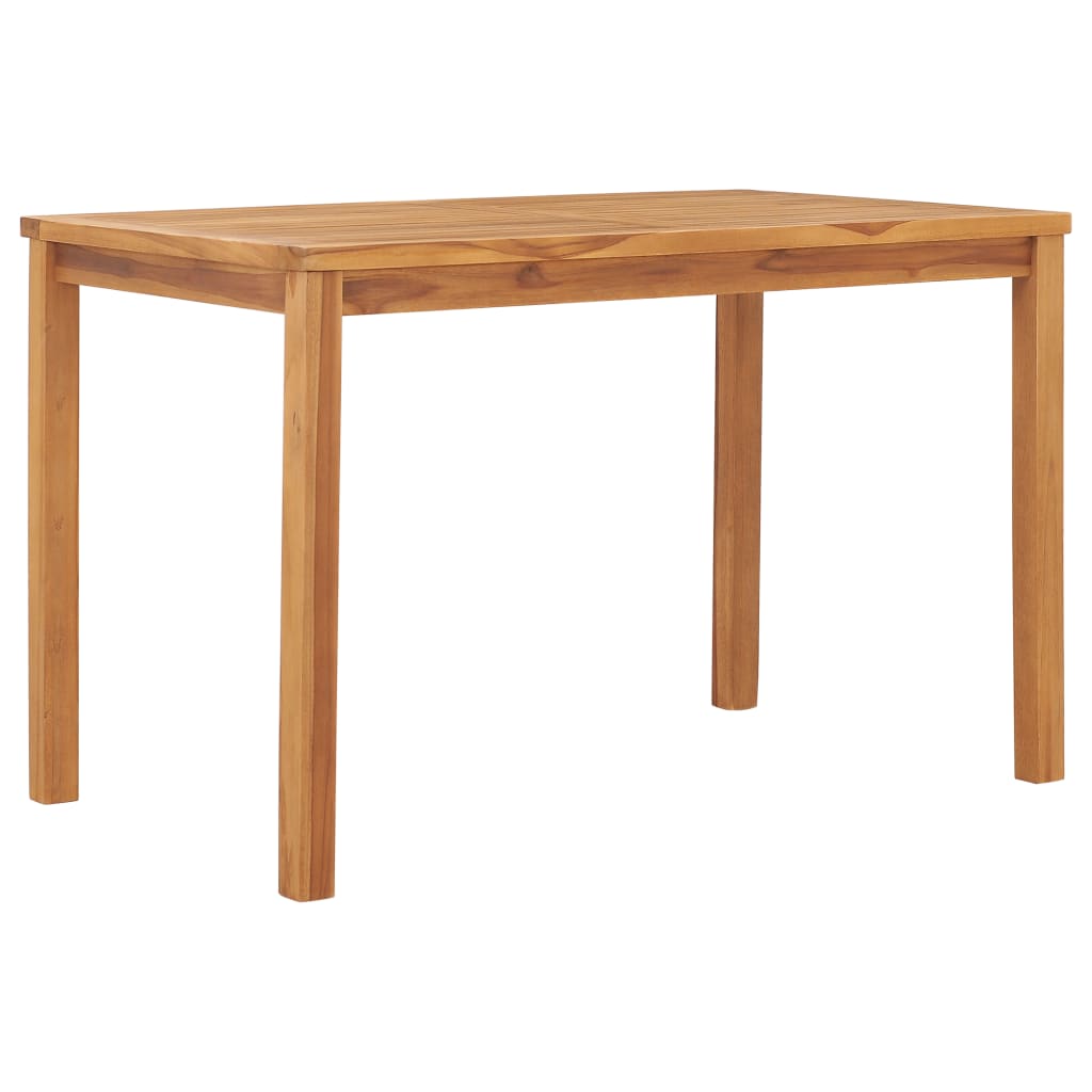 vidaXL Mesa de comedor para jardín madera maciza de teca 120x70x77 cm