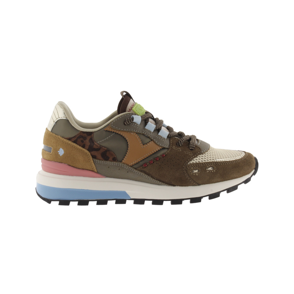Victoria Luna Zapatillas de nylon con piezas de serraje y suela dentada 1156113
