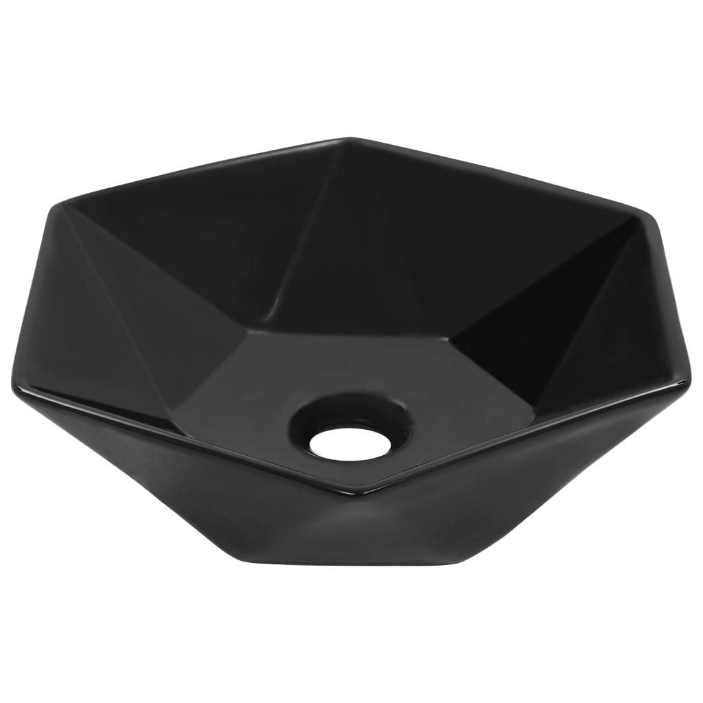 vidaXL Lavabo 41x36,5x12 cm Cerámica Sanitario Baño Servicio Grifo Aseo Color Blanco,  Negro, y mas
