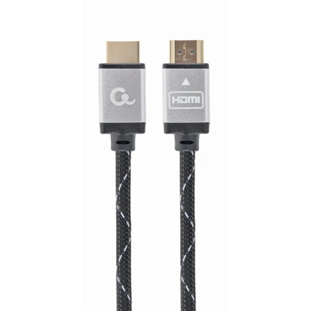 Cable HDMI Gembird CCB-HDMIL-1M 1m 4K UHD 60Hz 3D Macho-Macho Gris Chapado en Oro