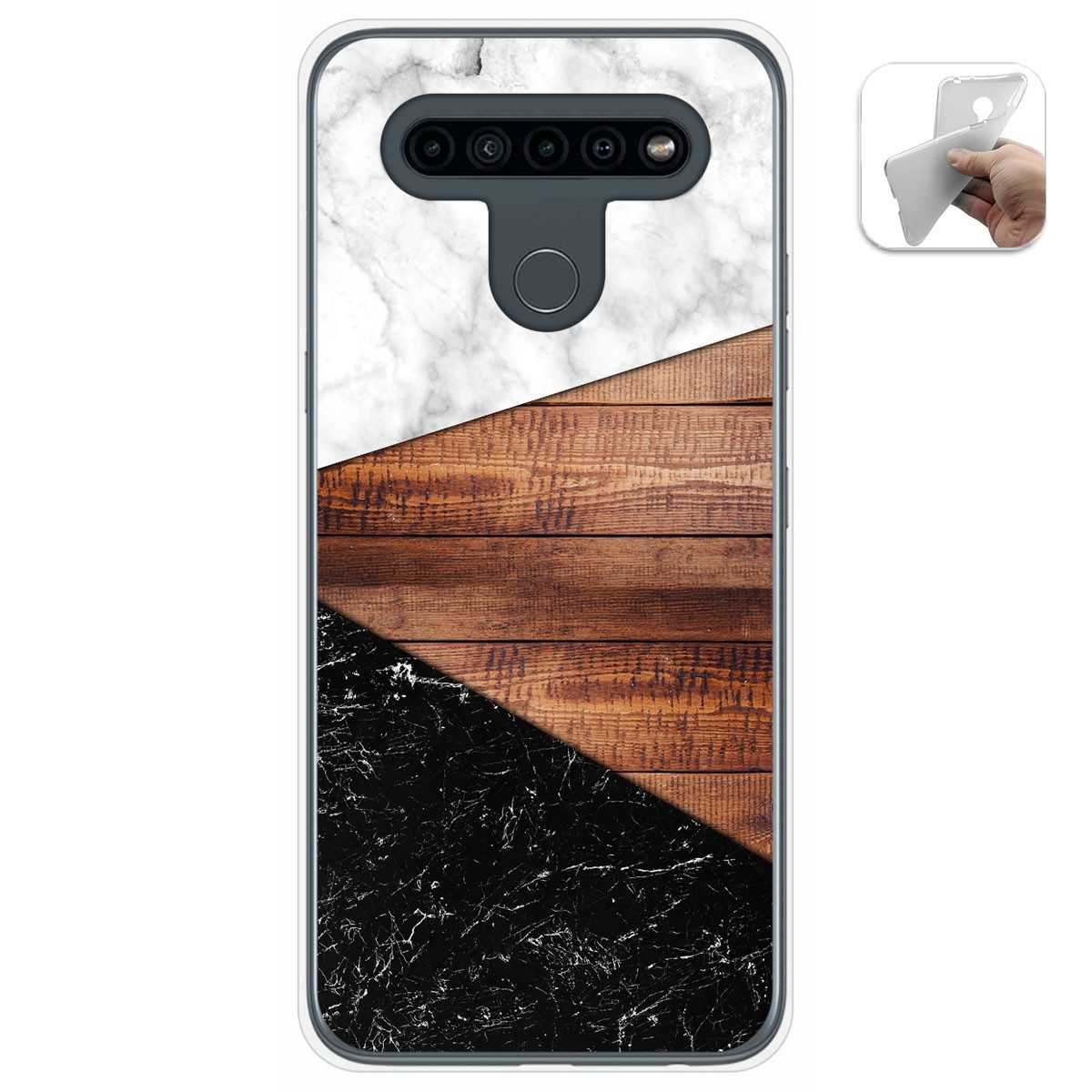 Tumundosmartphone Funda Gel Tpu para Lg K41s / Lg K51s diseño Mármol 11 Dibujos