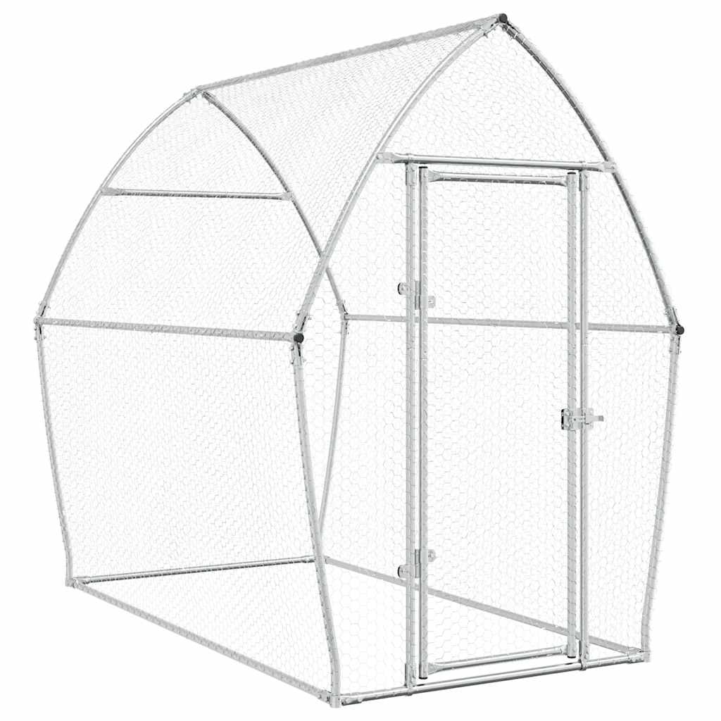 vidaXL Jaula para gallinas acero galvanizado plateado