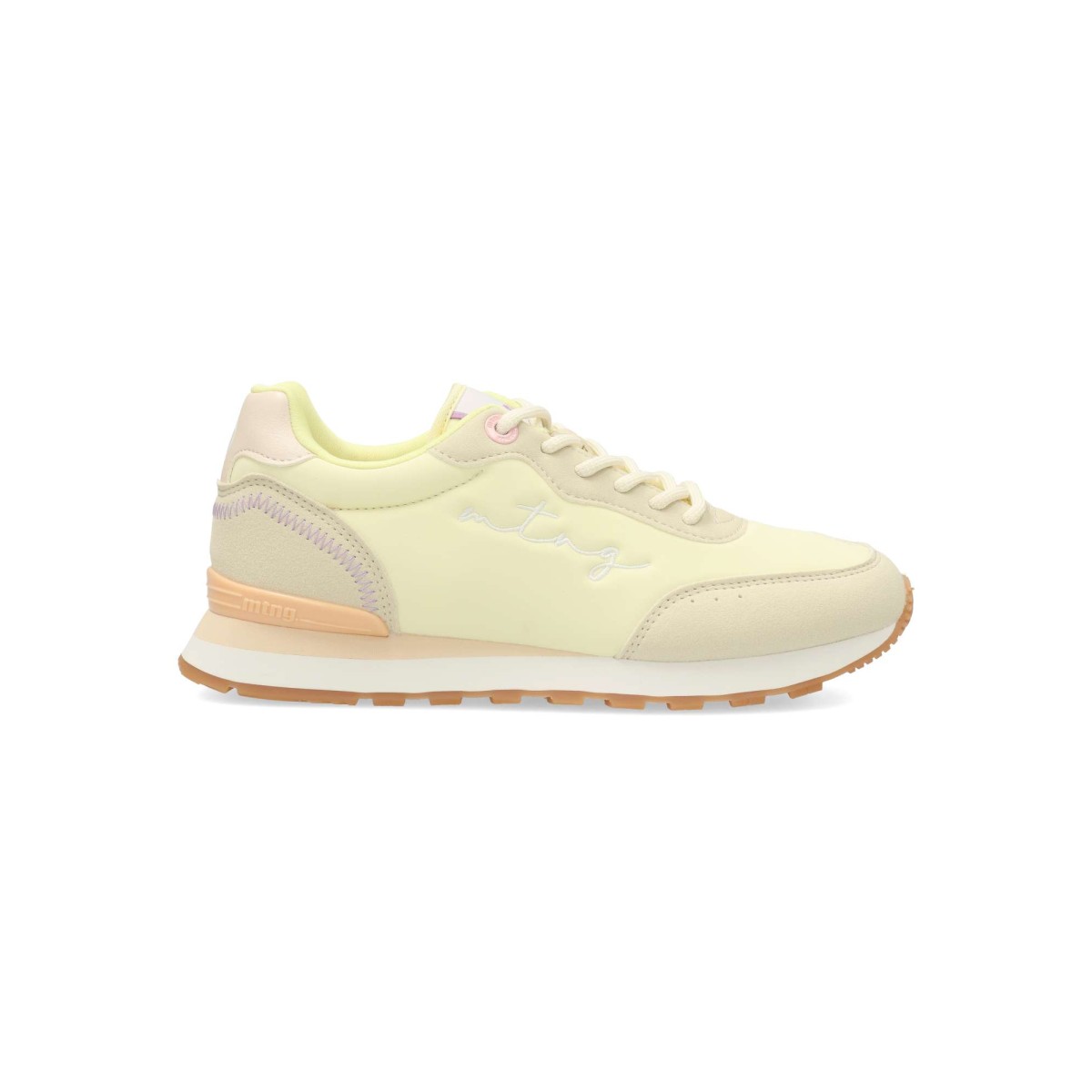 MTNG - Zapatillas sneakers Joggo para mujer, de piel sintética y textil con suela de goma, plantilla acolchada y cierre de cordones
