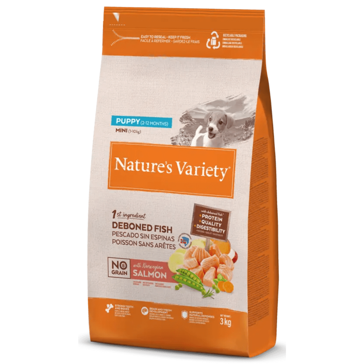 Nature´s Variety Puppy Mini No Grain Salmon Sin cereales Alimento para Cachorros sin Grano con Salmón de Nature's Variety en Tamaño Mini