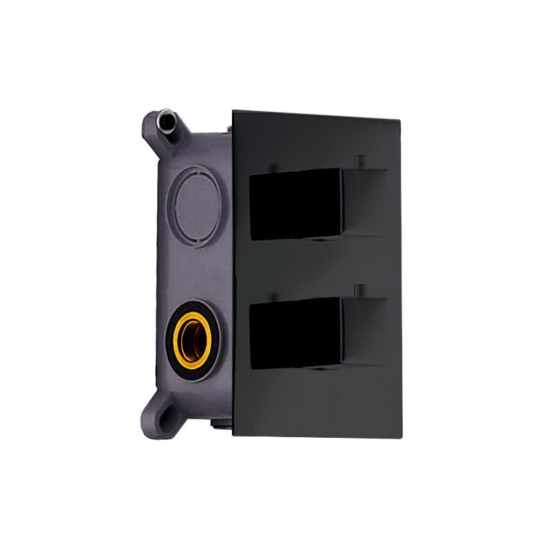 Imex GST22V/NG grifo termostático de ducha empotrado 2 vías acabado negro mate