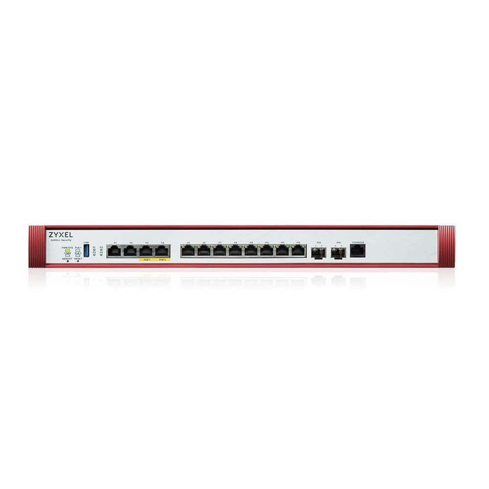 Zyxel - HUB Switch USGFLEX700H-EU0101F con 8 puertos Gigabit, 2 de 10GbE SFP+ y 2 de 2,5GbE para redes corporativas seguras y de alto rendimiento