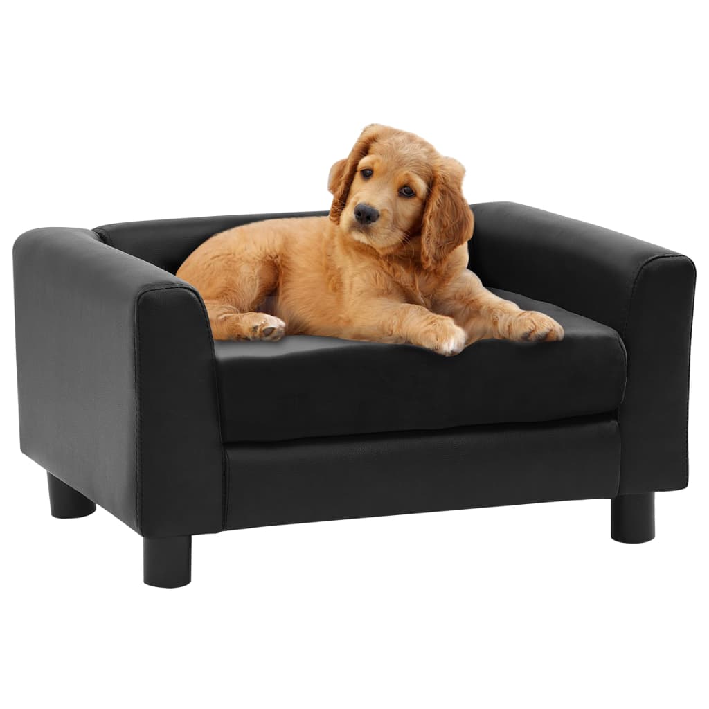 vidaXL Sofá para Perros Felpa y Cuero Sintético 60x43x30 cm Acolchado Color Gris,  Marrón,  Negro y mas
