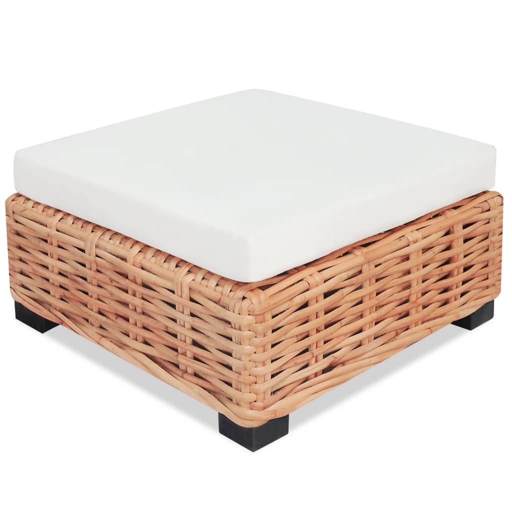 vidaXL Juego de sofás de 18 piezas ratán natural