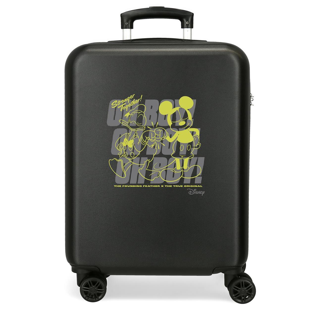 Disney Maleta De Cabina ABS Rígida Mickey Oh Boy Negro